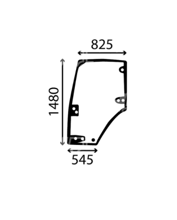 Скло Дверей Case Magnum, New Holland T8000, TG ліві - 344730A2