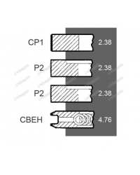 Кільця поршня Перкінс 4.203 / Perkins 3.152— Ø 91.49 MM