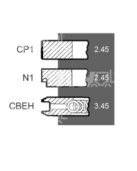Кільця Перкінс 103мм +0.020'' - 0.51 MM—  4223438M91