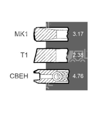 Кільця поршня Perkins 4.248 - Ø 98.48 MM