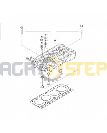 Головка блоку циліндра Перкінс / Perkins 1104-44 — ZZ80268