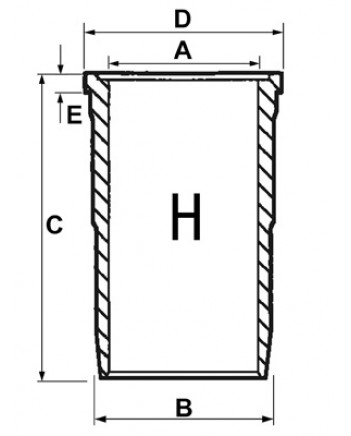 Гільза поршня 31358116, 35-16 двигуна Perkins A4.107