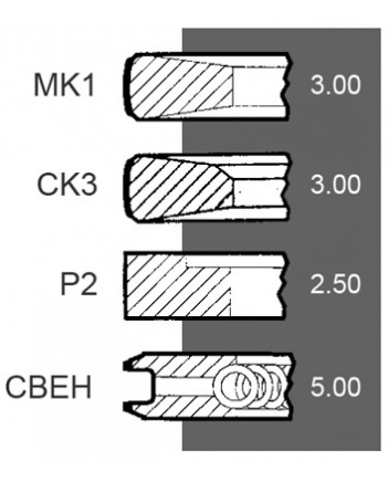 Кільце поршня 34-136-O комбайна Deutz Fahr, 4 - кільця 02235236