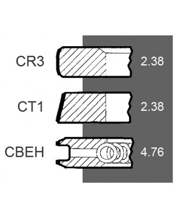 Поршневі кільця 745738M91 Perkins A6.354, A4.248