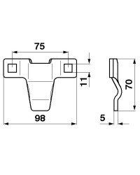 Прижим коси John Deere Z32690/ Z10417