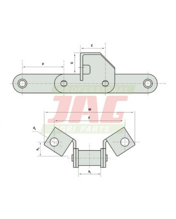 Роликовий ланцюг J2A John Deere / Джон Дір