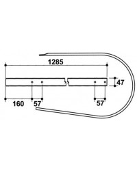 Направляюча скоба підбирача E41839 John Deere — 570мм