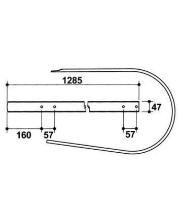 Направляюча скоба підбирача E41839 John Deere — 570мм