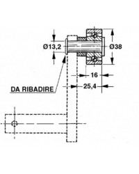 Ролик AE25280, AE11306 прес підбирача John Deere — 38мм