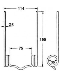 Вузлов'яз F60546 прес-підбирача CASE, 190мм, d30мм