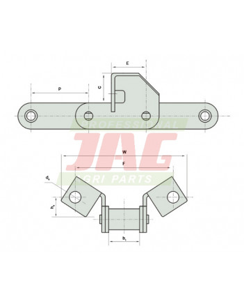 Елеваторний ланцюг John Deere / Джон Дір F14J2A